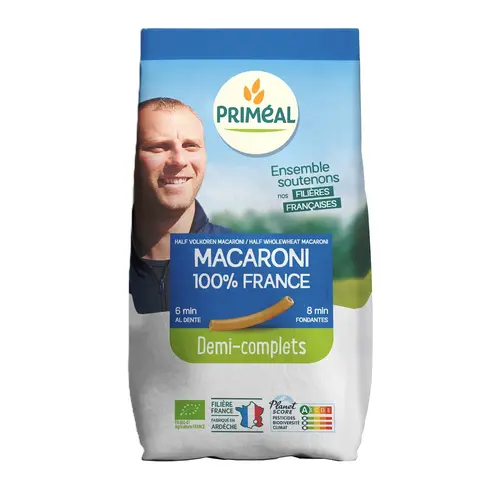 La solution pour vos extérieurs：Macaronis demi complets 500 g PRIMEAL