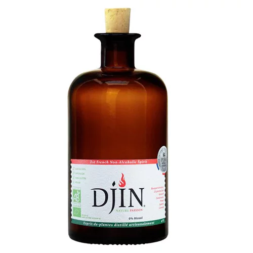 Adapté au jardin：Spiritueux sans alcool bio Djin - 50 cl