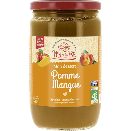 La solution pour vos extérieurs：Purée de Pomme Mangue bio - 680 gr