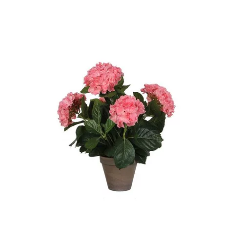 Choix utile：Hortensia rose plante artificielle en pot Stan gris H 45 x Ø 45 cm