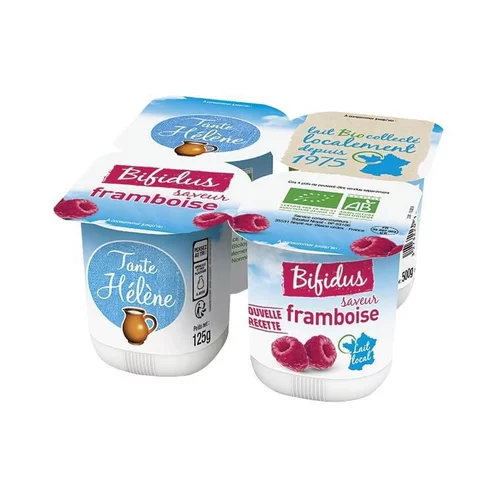 Autour du jardin：Bifidus saveur framboise Tante Hélène - 4 x 125 g