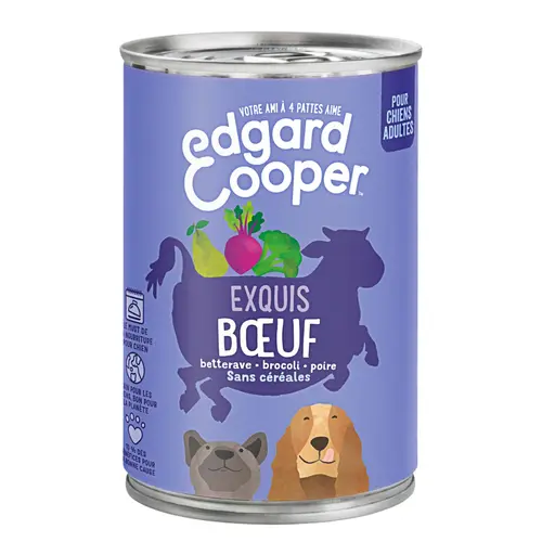 Pour vos espaces：Pâtée pour chien Edgar & Cooper bœuf - 400 g