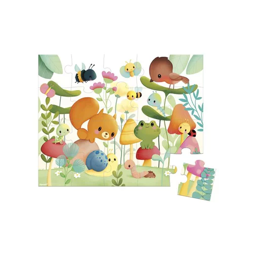 Une solution adaptée à l’extérieur：Puzzle Janod Les compagnons du jardin - 20 pièces
