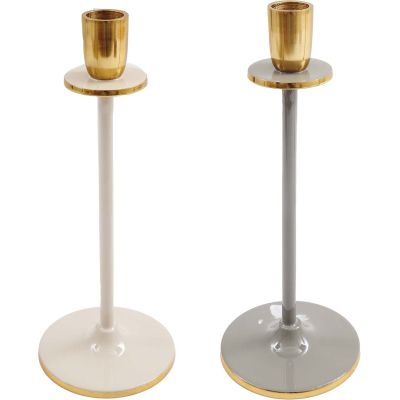 Bougeoir en aluminium 20 cm Tonal Irina (Lot de 2)