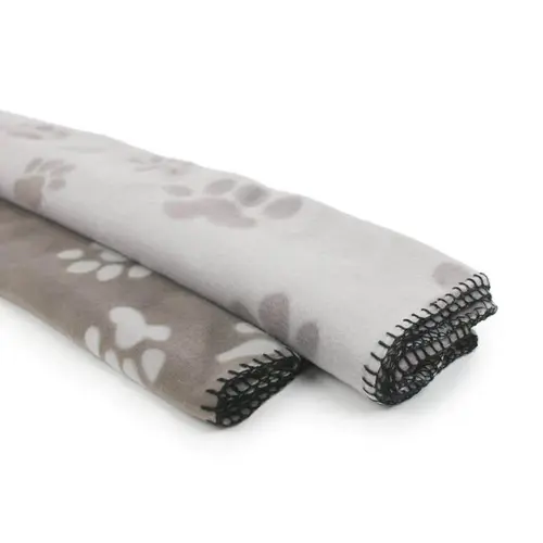 Les essentiels du jardin：Plaid polaire coloris gris - 150 x 100 cm