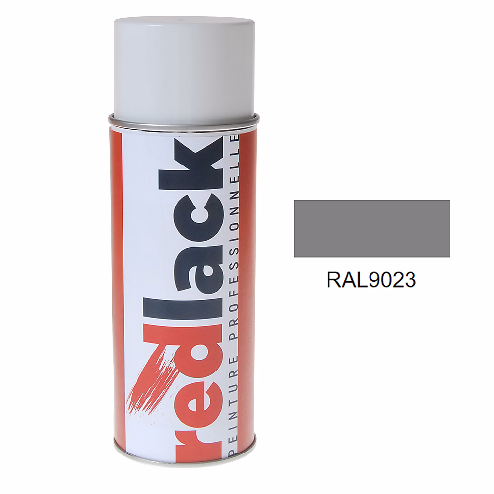 Bombe de peinture Aérosol – spray, 400ml, RAL 9023 Gris fonçé nacré, Mat, multisupport, Redlack, RAL9023