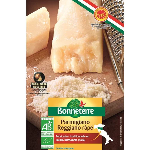 Les essentiels du jardin:Parmesan AOP râpé Bonneterre 50 g