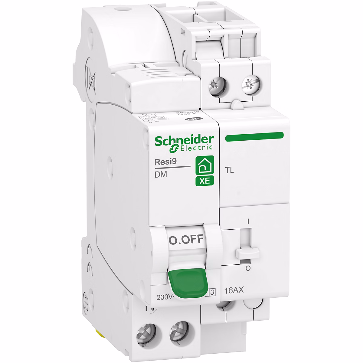 Tableau électrique et protection – Combiné disjoncteur + télérupteur embrochable courbe C 1P+N 16A Schneider Electric Resi9 XE