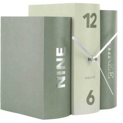 Horloge 3 livres Book (Vert)