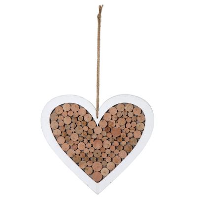 Coeur à suspendre en bois