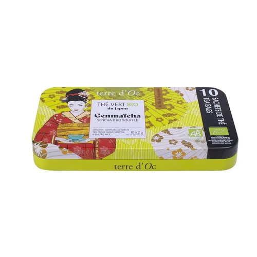 Maison & jardin:Thé nomade Genmaicha Japon bio Terre d’Oc – 10 x 2 g