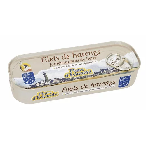 Mieux dehors:Filets de harengs fumés à l'huile de tournesol bio Phare d’Eckmühl - 150 g