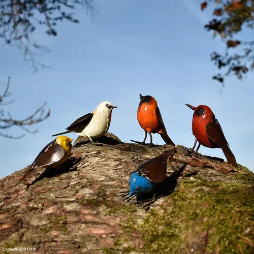 Qualité extérieur:Oiseau métal peint main