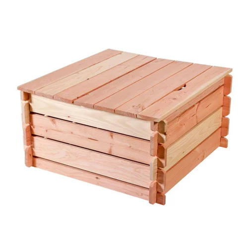 Jardin complet:Composteur basic simple en bois Mon Petit Potager 90 x 90 cm - 270 L