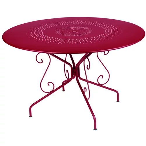Espace vert essentiel:Table ronde coloris piment Montmartre Fermob - Ø 117 cm