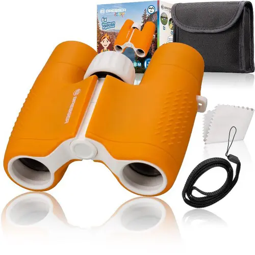 Les essentiels du jardin:Jumelles 6x21 orange Bresser - 9 x 10 x 3,5 cm