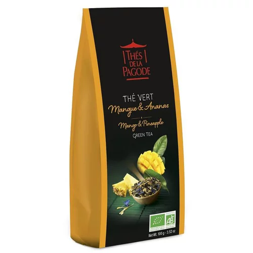Utile au jardin：Thé vert mangue ananas bio - sachet de 100 g