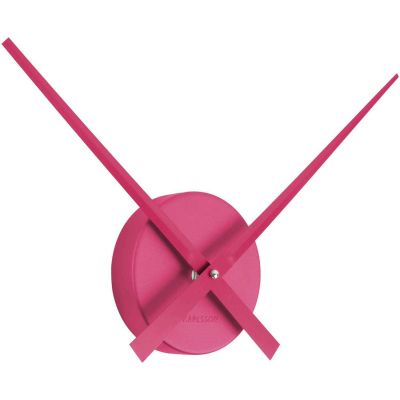 Horloge aiguilles Big Time 41cm métallisée (Rose foncé)