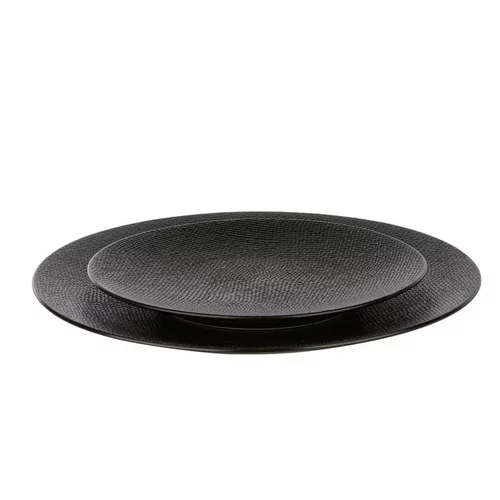 À avoir pour l’extérieur：Assiette plate Vesuvio noire Ø 27 cm