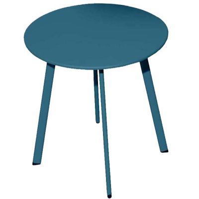 Table basse de jardin en acier Massai 45 cm (Bleu)