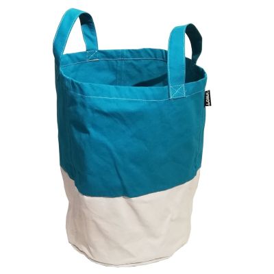 Sac de plage 100% coton Porta (Vert et blanc cassé)