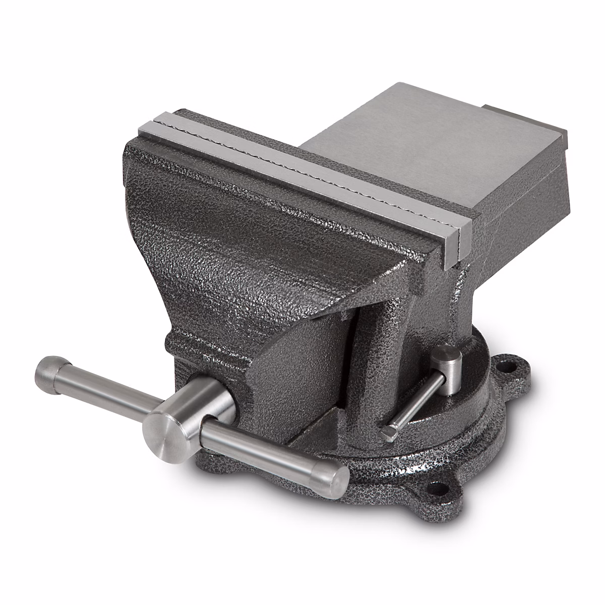 EBERTH Etau en fonte avec enclume – largeur des mâchoires 150mm, hauteur totale 152mm, plateau 123mm, écartement maximal 100mm