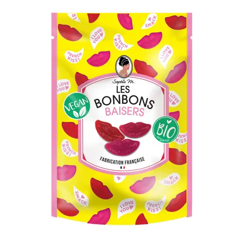 Accessoire extérieur：Bonbons bio baisers Sophie M - 80 g