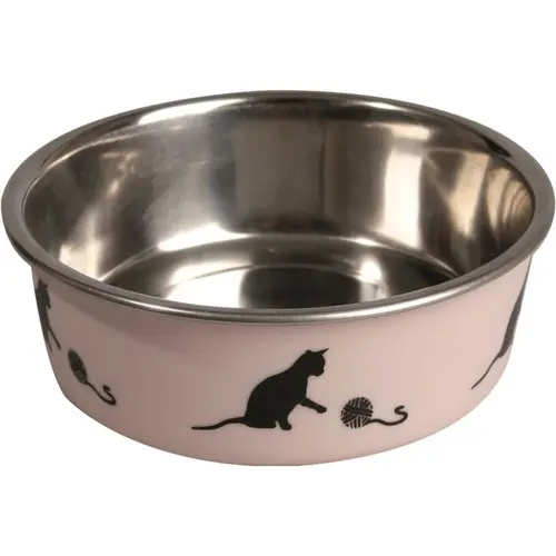 Pour tous vos projets jardin:Gamelle pour chat en inox rose Flamingo Bella - 10 cm