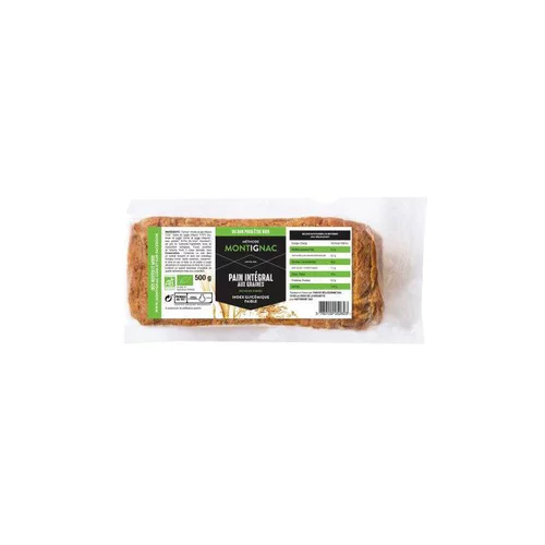 Pour équiper le jardin:Pain Montignac aux graines bio tranché Belledonne - 500 g