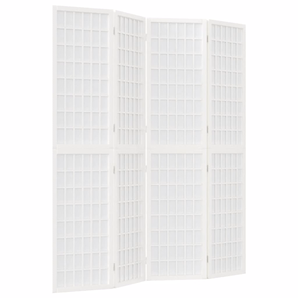 Cloison de séparation pliable 4 panneaux 160 × 170 cm Blanc vidaXL