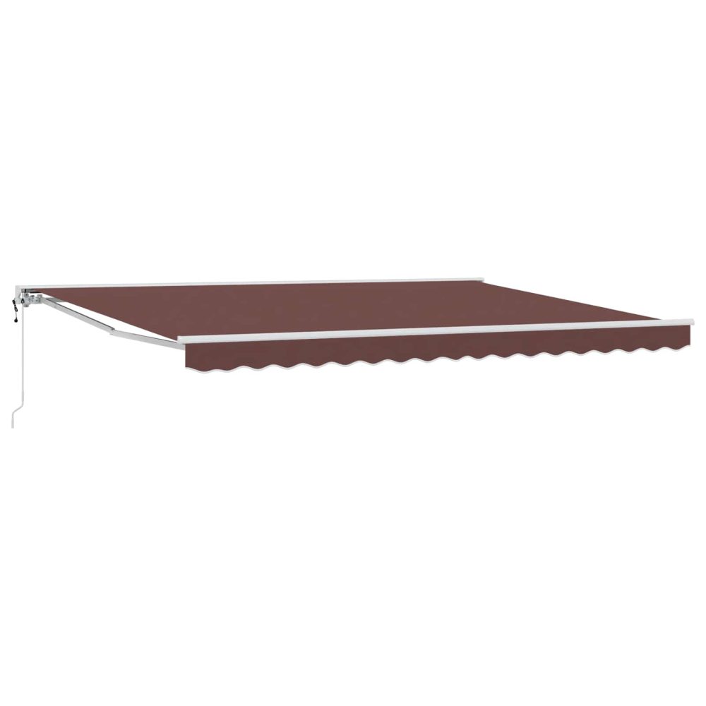 vidaXL Auvent rétractable électrique Marron 4 × 3,5 m