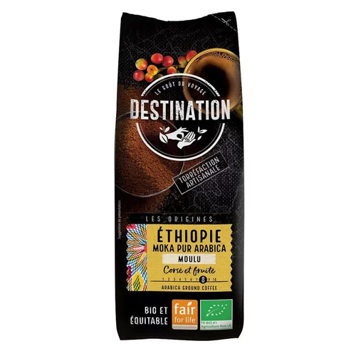 Jardin extérieur：Café moulu moka pur arabica bio Éthiopie Destination - 250 g