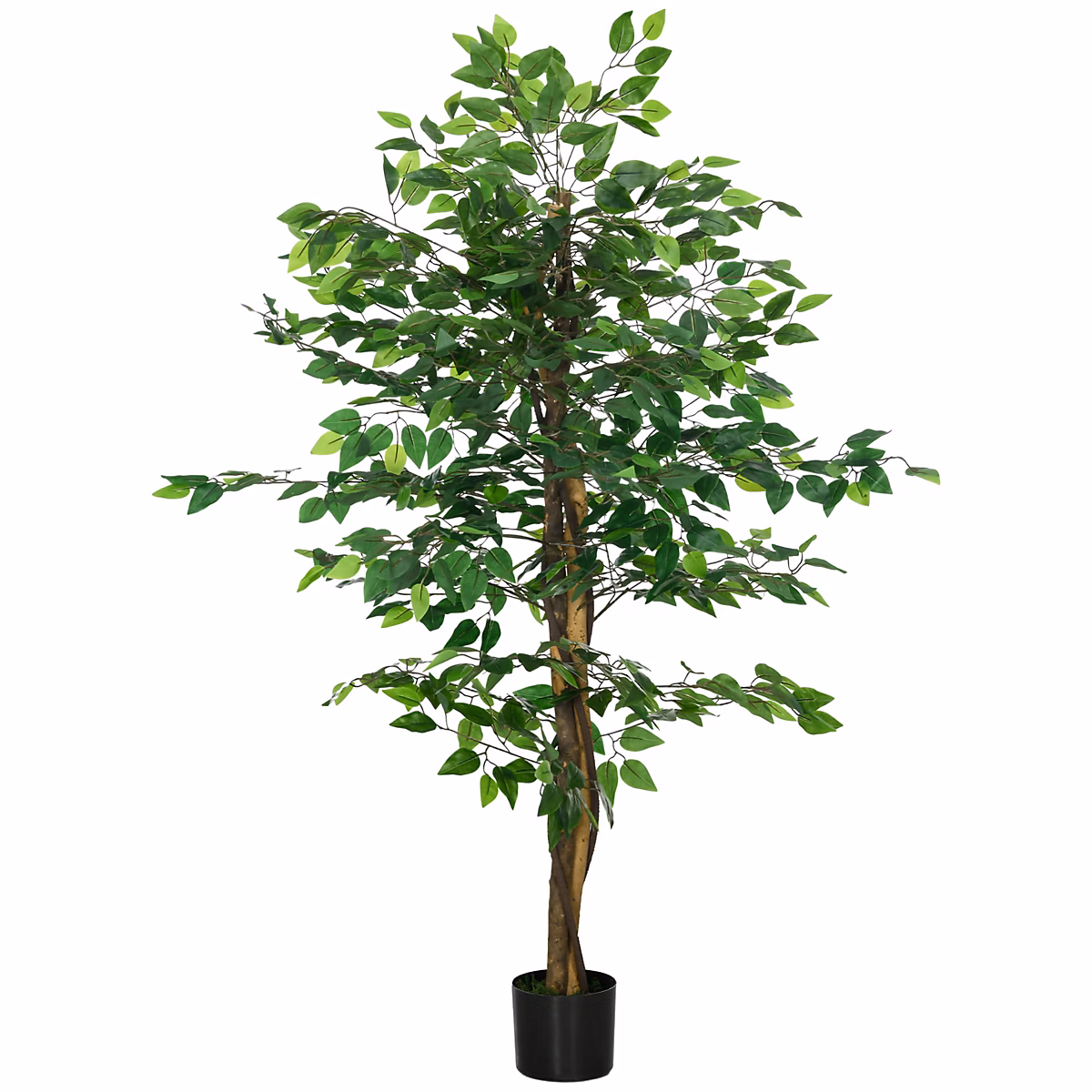 Arbre artificiel plante artificiel ficus hauteur 1 – 5 m tronc branches liane lichen feuilles grand réalisme pot inclus