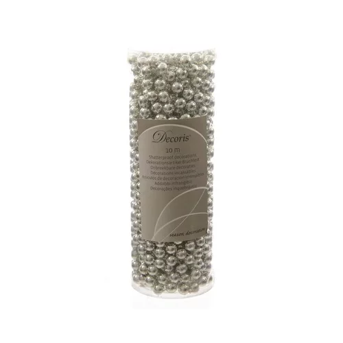 Sélection pratique：Guirlande de perles plastiques argent L 10m