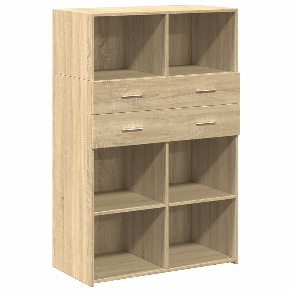 Buffet haut chêne sonoma 80x42 – 5 × 124 cm bois d'ingénierie vidaXL