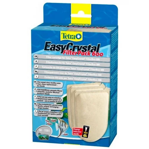 Malin au jardin:Filtre EasyCrystal - pack de 3, technologie innovante - TETRA FilterPack 600