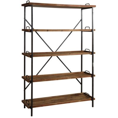 Etagère en bois et métal 5 niveaux