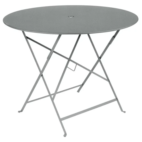Pensé pour vos extérieurs:Table pliante Bistro coloris gris en acier Fermob - Ø 96 x 74 cm