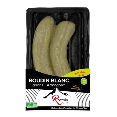 Jardin à découvrir:Boudin blanc aux oignons et à l'Armagnac x2 (200g)