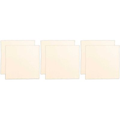 Serviette de table en coton recyclé Yuna (Lot de 6) (Ivoire)