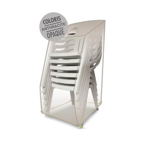 Jardin pour tous:Housse pour chaises de coloris anthracite en polyester