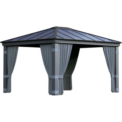 Rideaux pour tonnelle de jardin Dallas (Pour tonnelle 4 x 2 m)