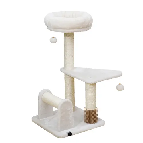 Les indispensables du jardin:Arbre à chat coloris beige EBI Florida - 38 x 38 x 69 cm