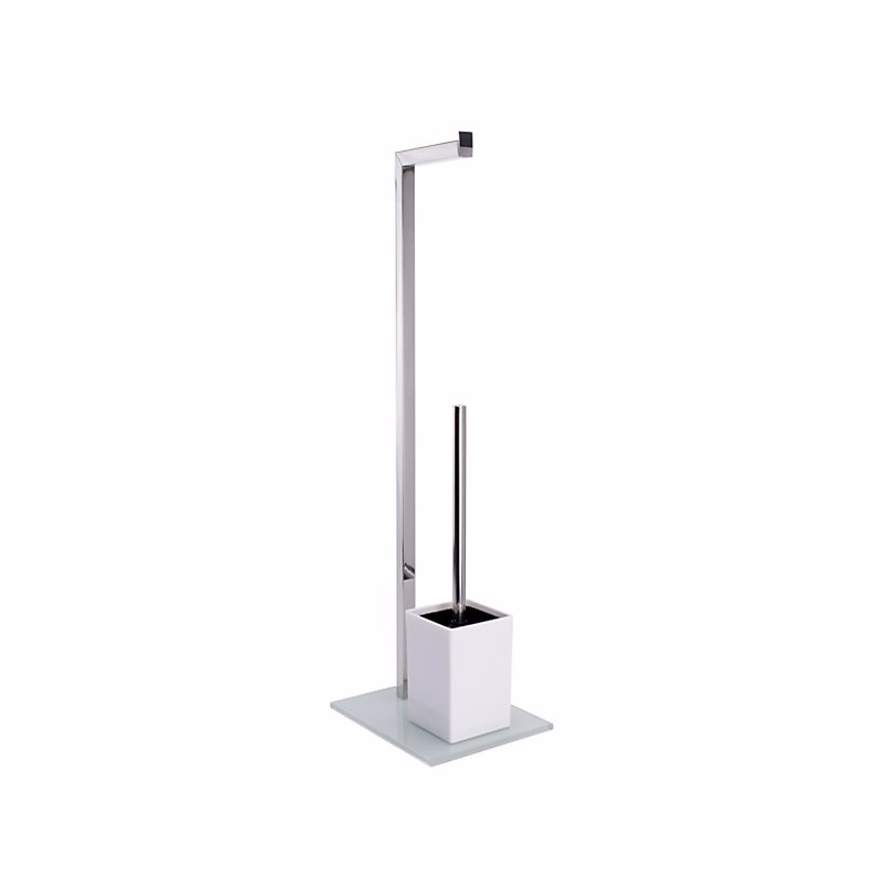 Accessoire WC – Combiné wc Inox Verre Blanc MSV