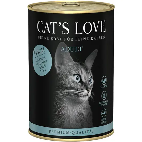 Utile extérieur:Pâtée pour chat au poisson pur Cat's Love Adult – en boîte de 400 g