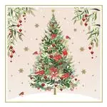 Pour vos extérieurs：Carte double Cristalles avec sapins aux Éditions Pictura