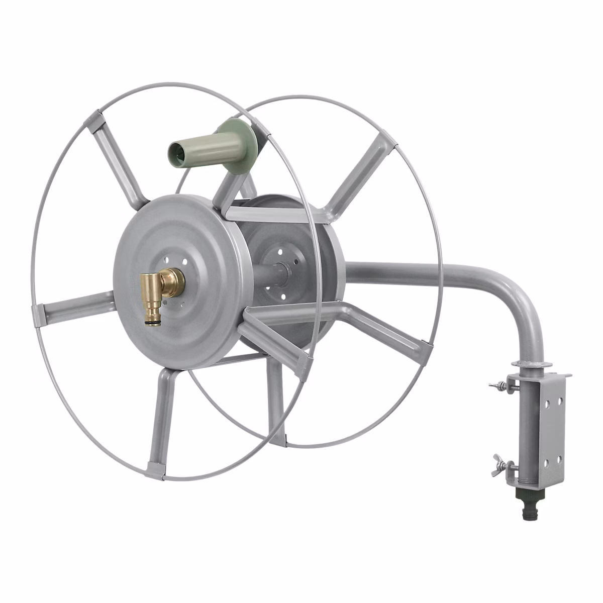 Arrosage, pompe et récupérateur d'eau – Dévidoir mural GoodHome coloris gris en métal