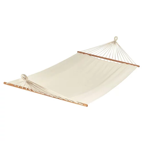 Pour équiper le jardin:Hamac à barre double en polypropylène écru Jobek Komplice - 300 x 125 cm