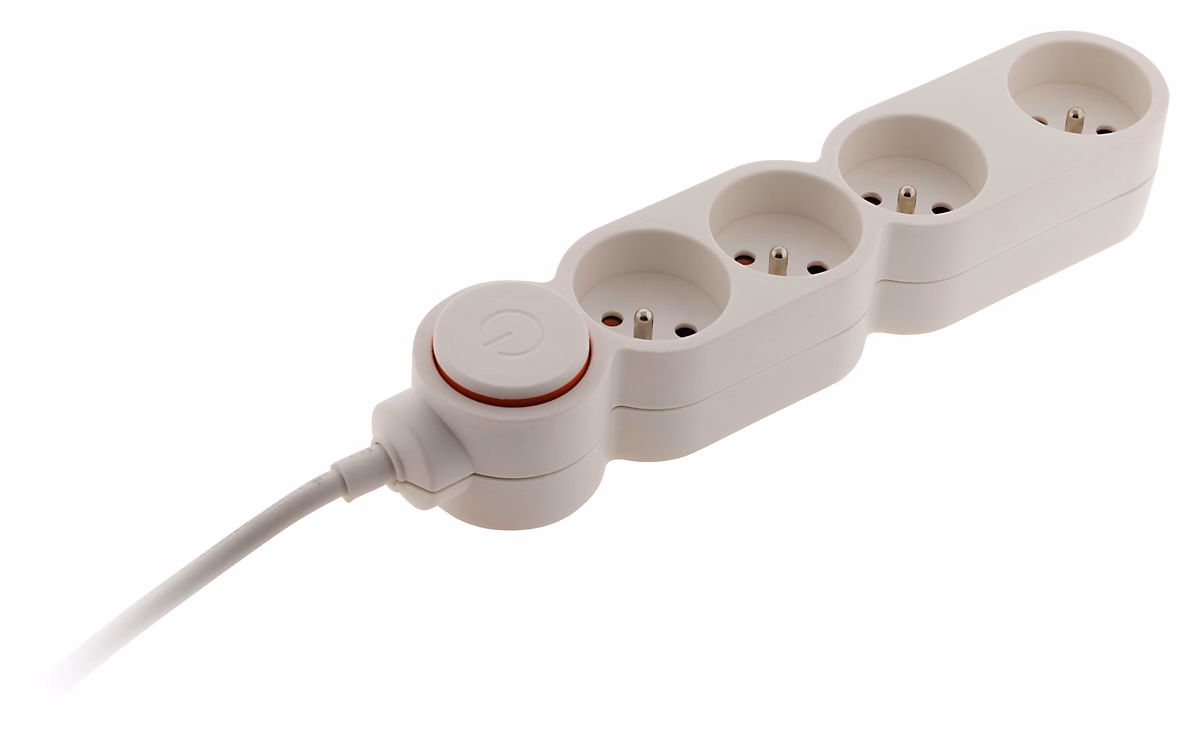 Bloc Home 4 prises 16A 2P+T + parafoudre | Blanc – Zenitech