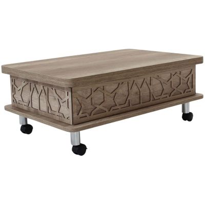 Table basse modulable en agglomeré Adt (Beige)